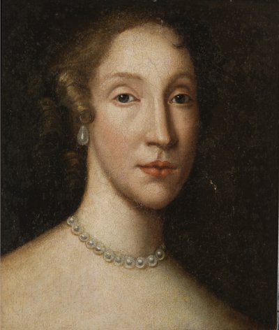 Head of a Lady with a Pearl Necklace by Unbekannt Unbekannt